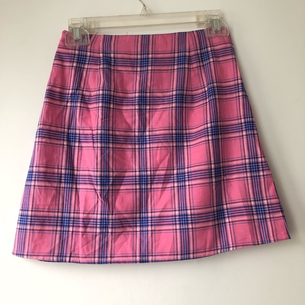 Princess Polly Pink Plaid Briggs Mini Skirt 2 - Picture 11 of 11